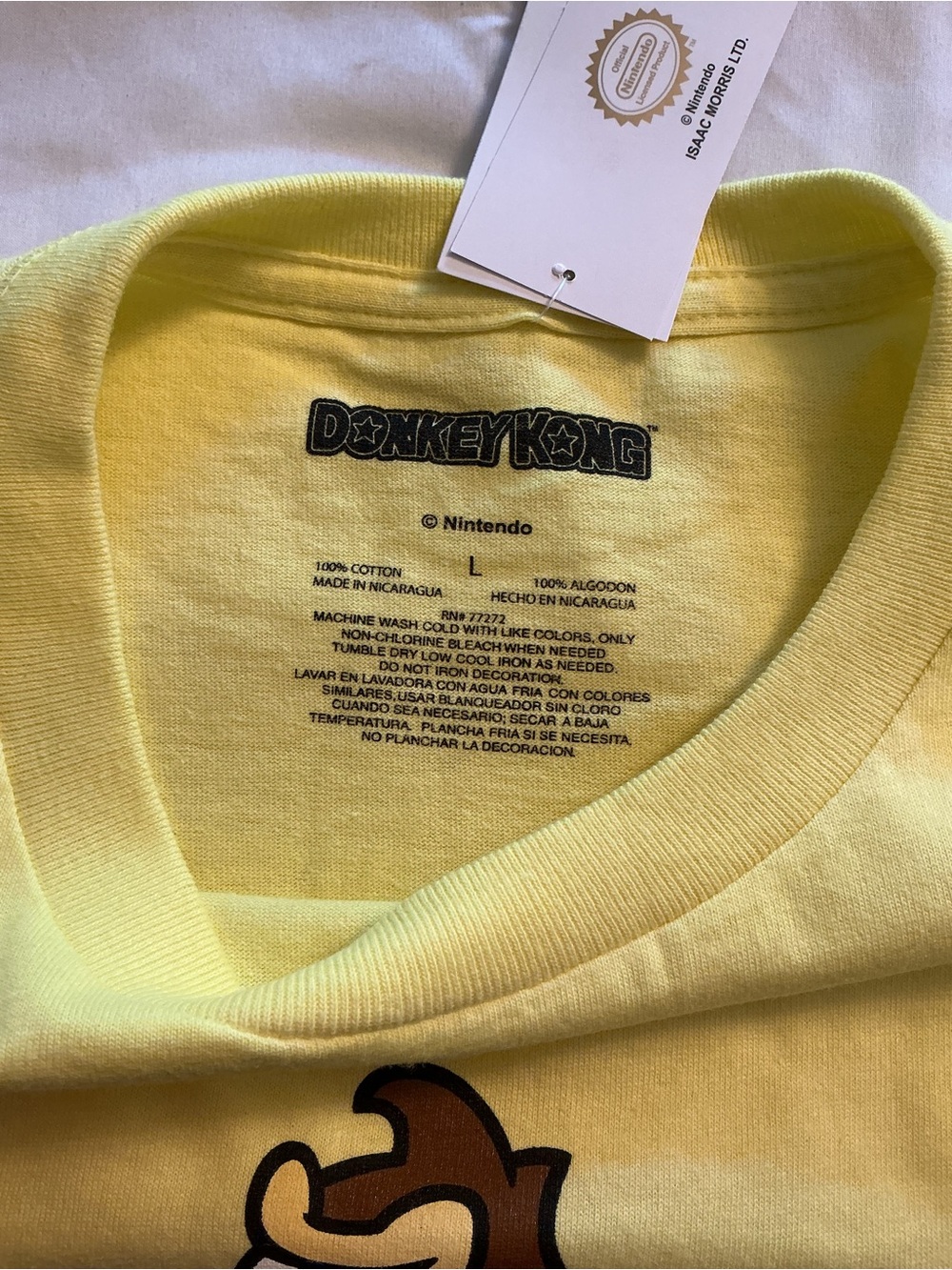 Donkey Kong Yellow Graphic Tee size L - Picture 4 of 6